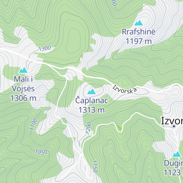 Map of Čaplanac
