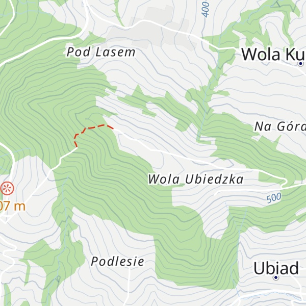 Map of Dąbrowska Góra