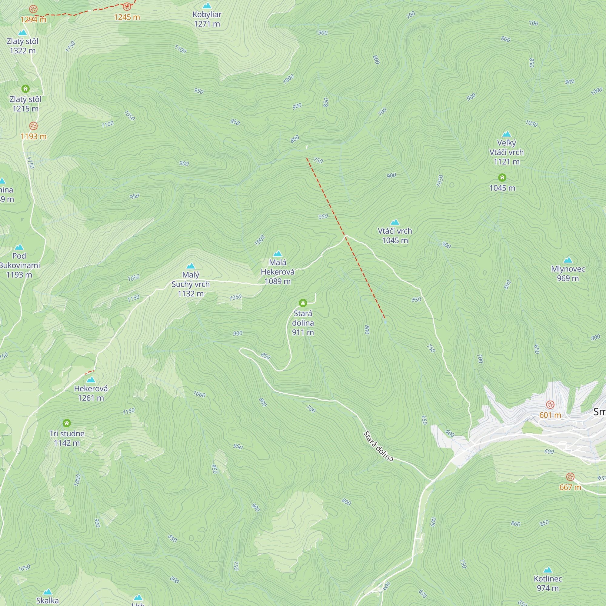Stará dolina map