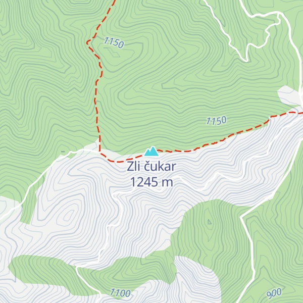 Map of Zli čukar