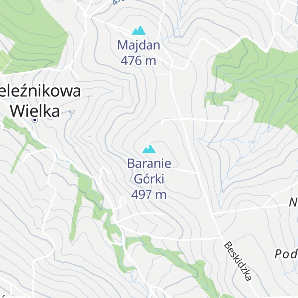 Map of Baranie Górki