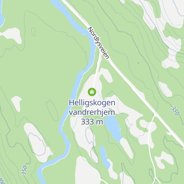 Map of Helligskogen vandrerhjem