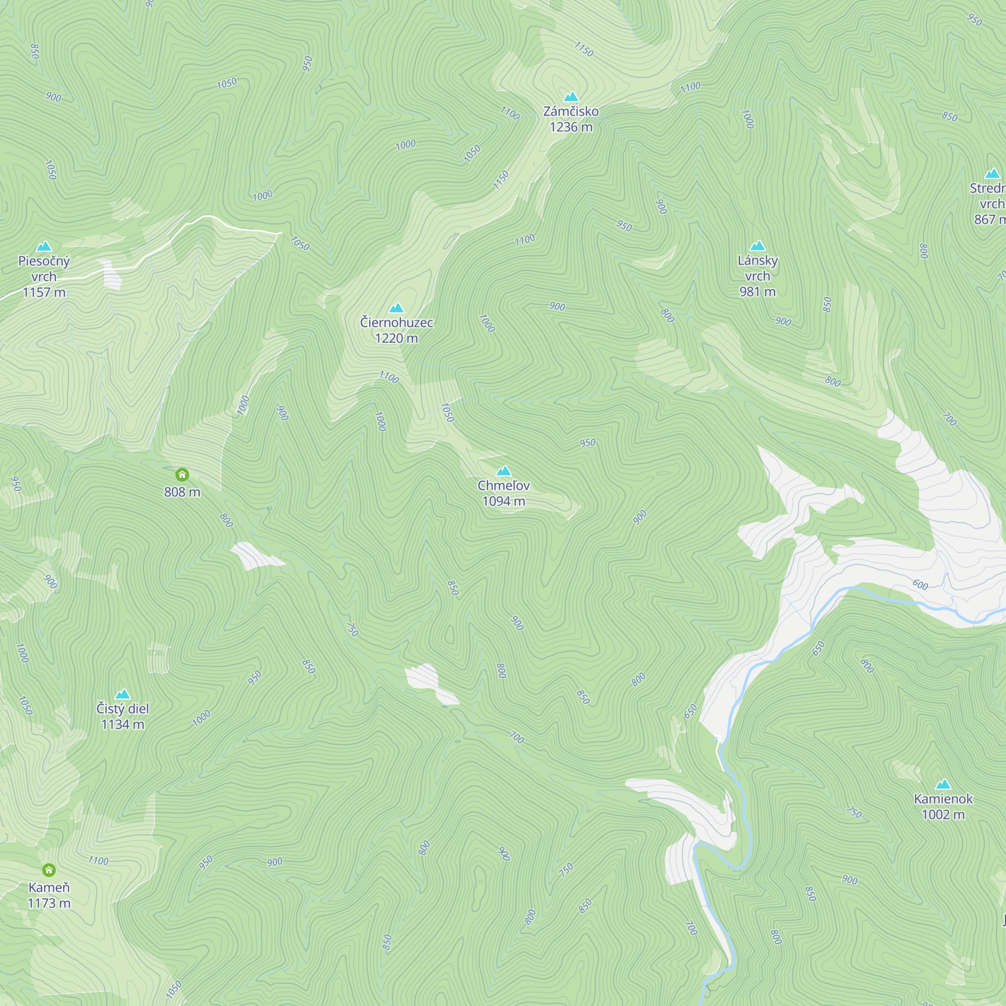 Chmeľov map