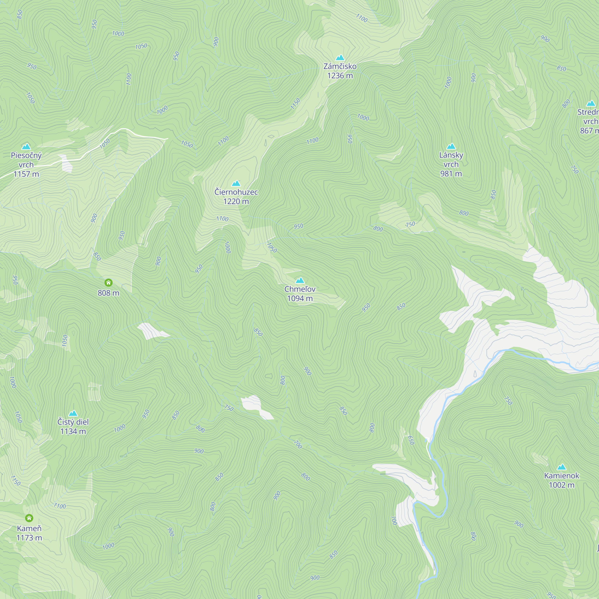 Chmeľov map