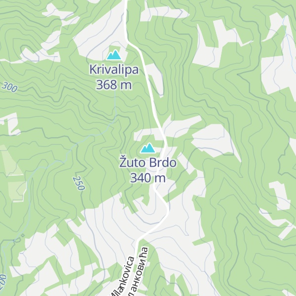 Map of Žuto Brdo