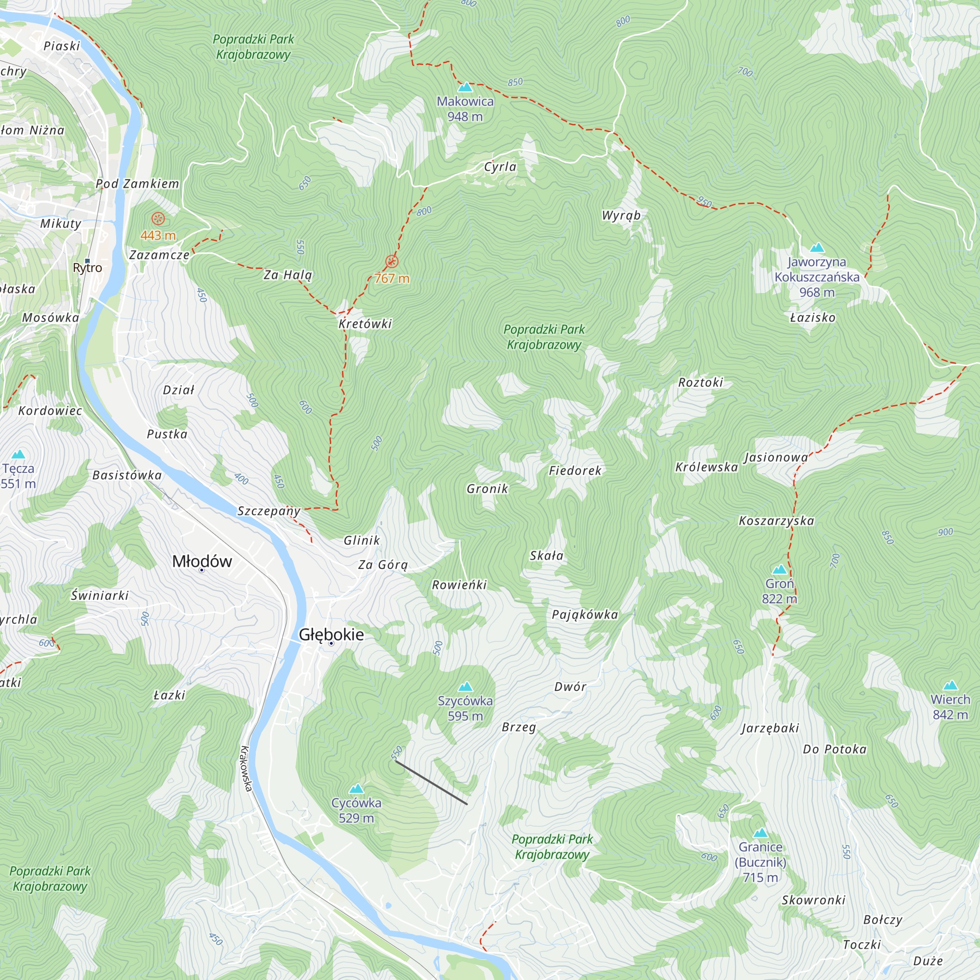 Chata na Groniku map