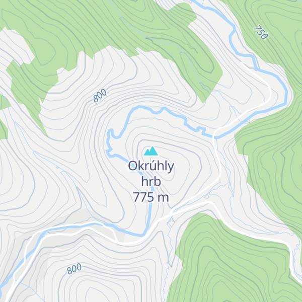 Map of Okrúhly hrb