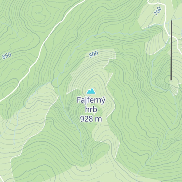 Map of Fajferný hrb