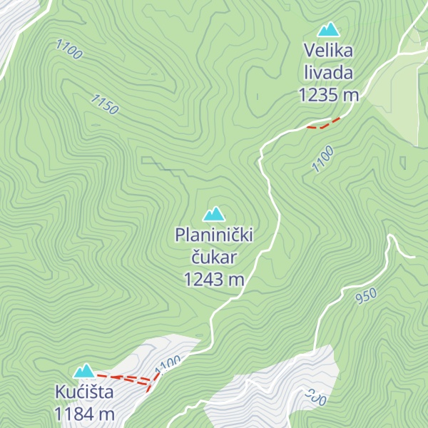 Map of Planinički čukar