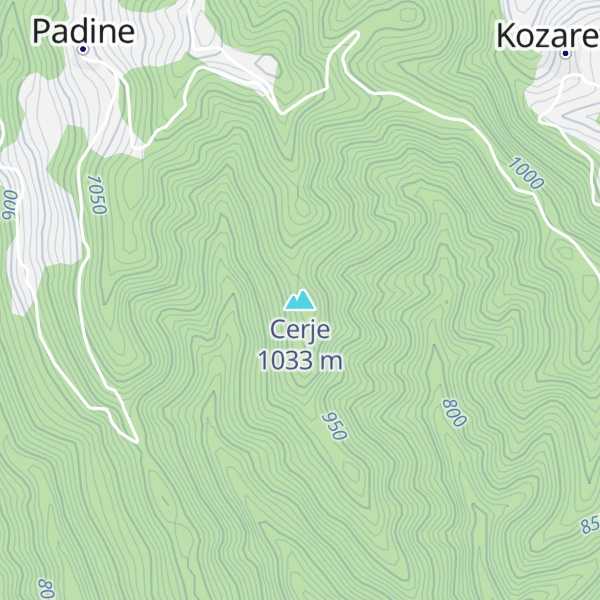 Map of Cerje