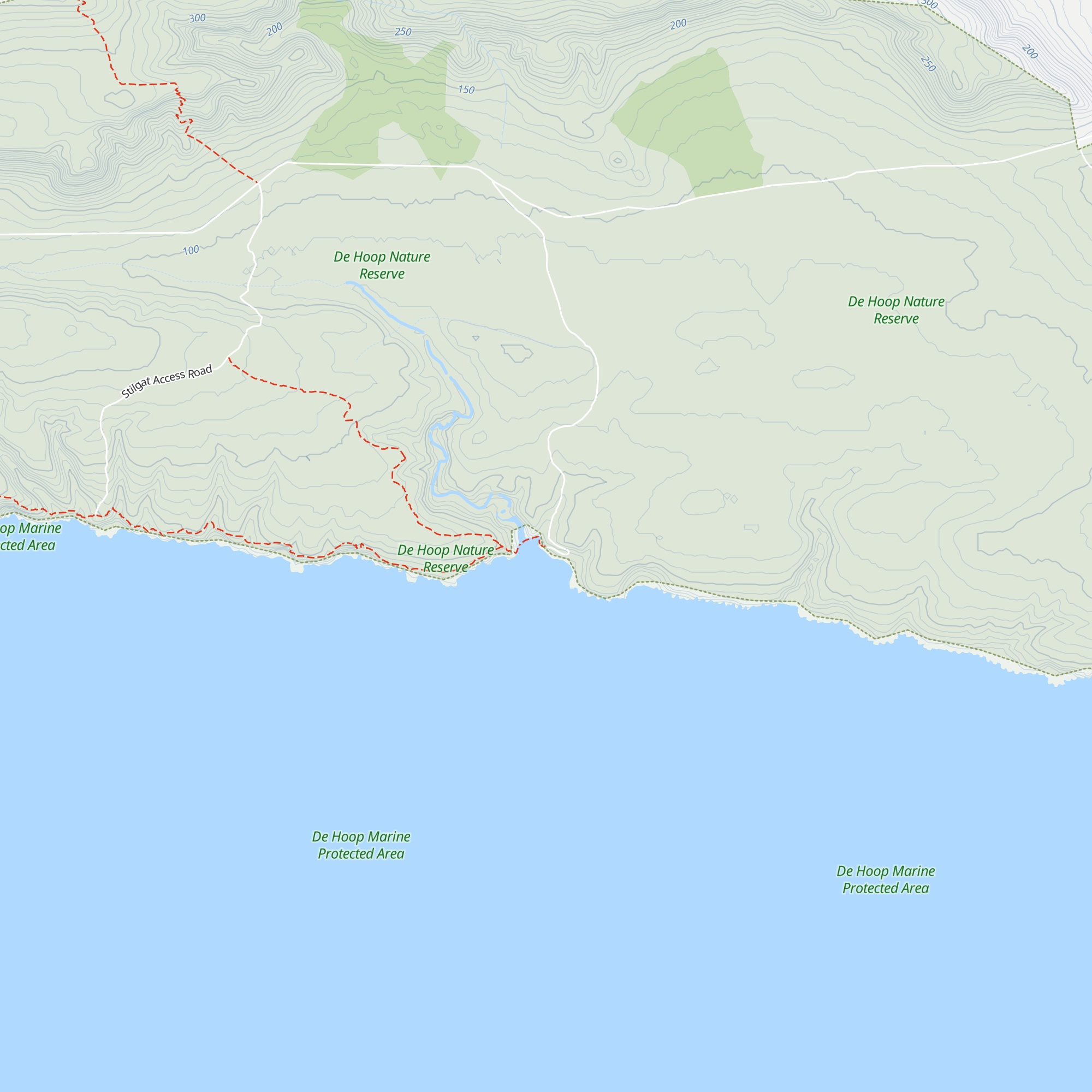 Noetsie - Whale Trail hut map
