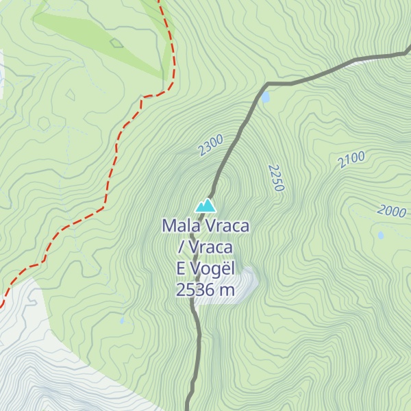 Map of Mala Vraca / Vraca E Vogël