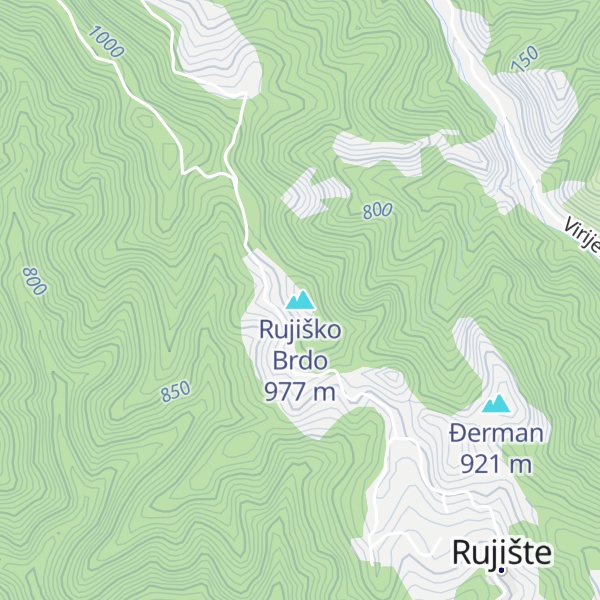 Map of Rujiško Brdo