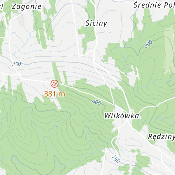 Map of Dąbrowa (Wilkówka)