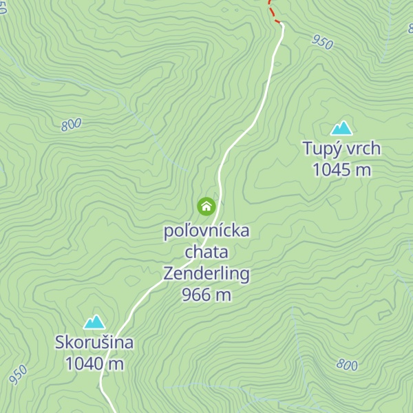 Map of poľovnícka chata Zenderling