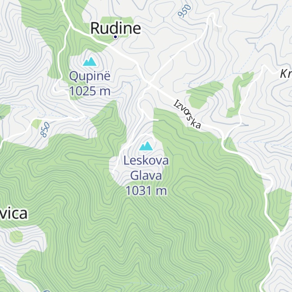 Map of Leskova Glava