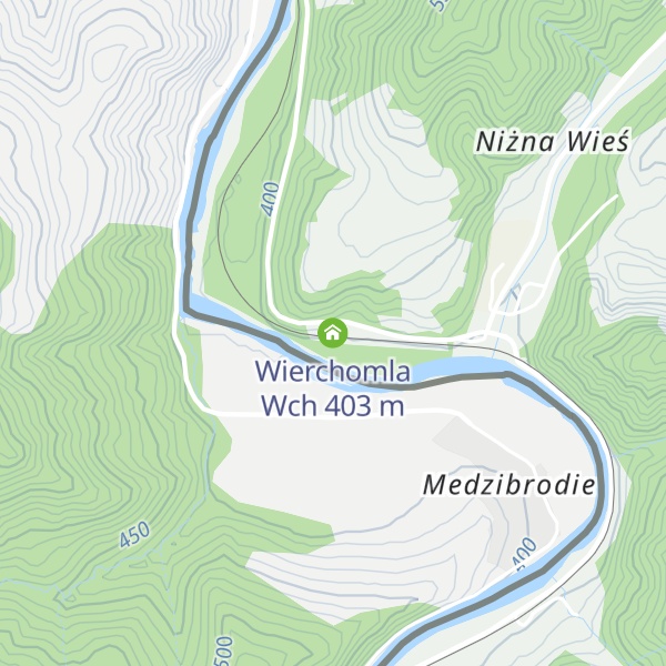 Map of Wierchomla Wch
