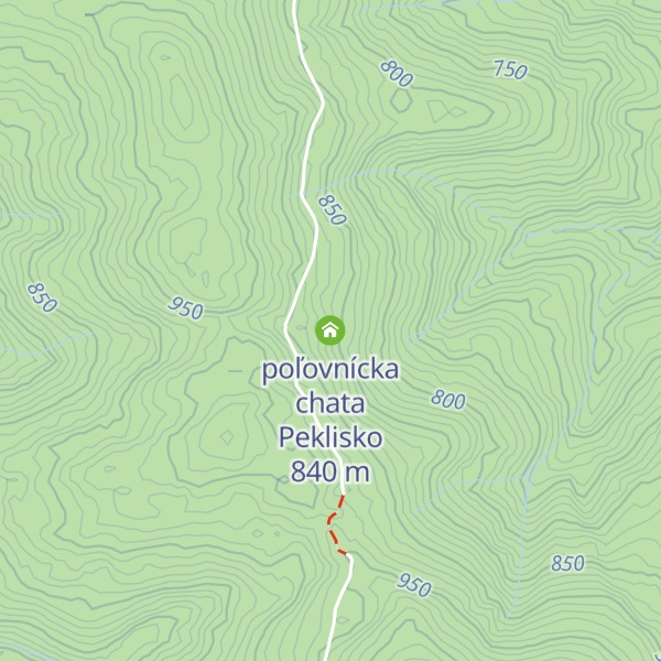 Map of poľovnícka chata Peklisko
