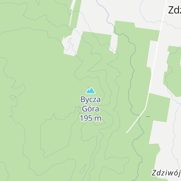 Map of Bycza Góra