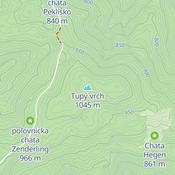 Map of Tupý vrch