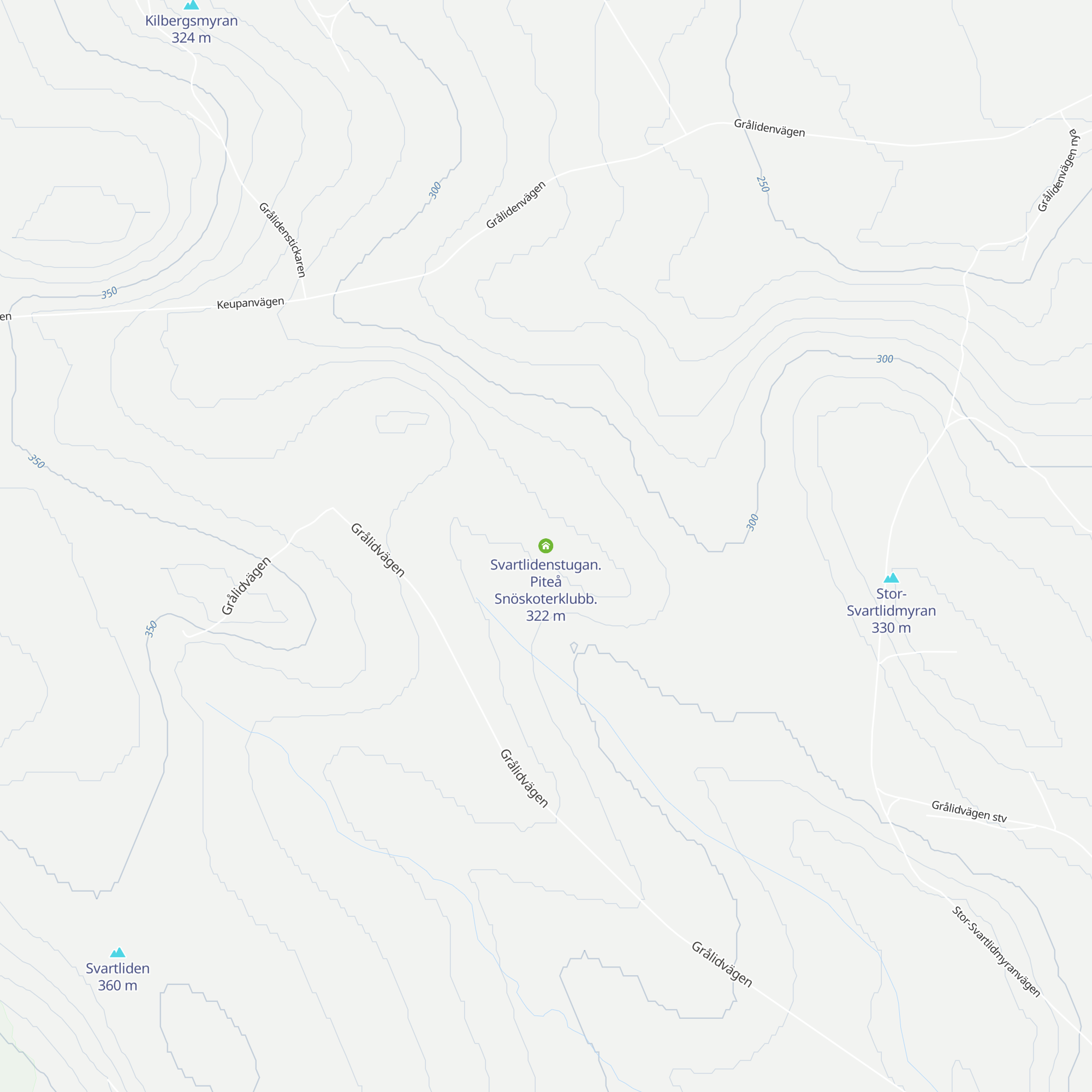 Svartlidenstugan. Piteå Snöskoterklubb. map