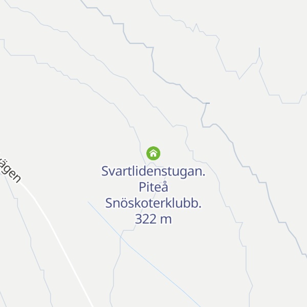 Map of Svartlidenstugan. Piteå Snöskoterklubb.