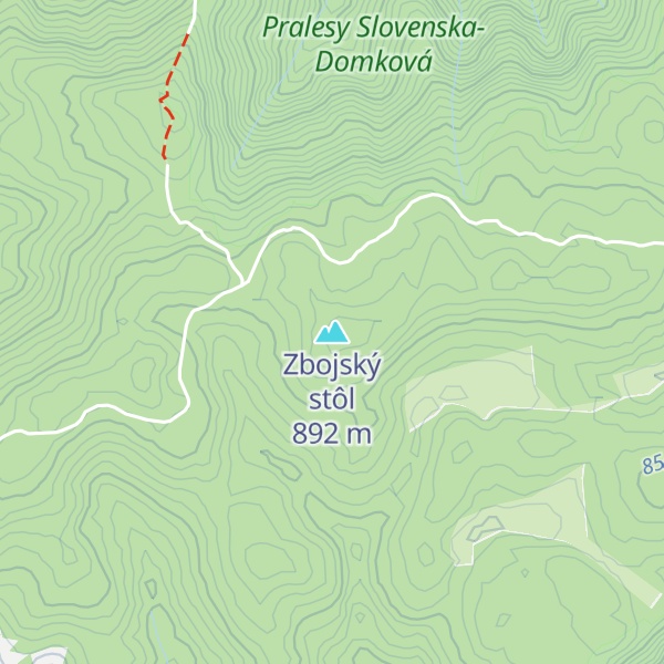 Map of Zbojský stôl