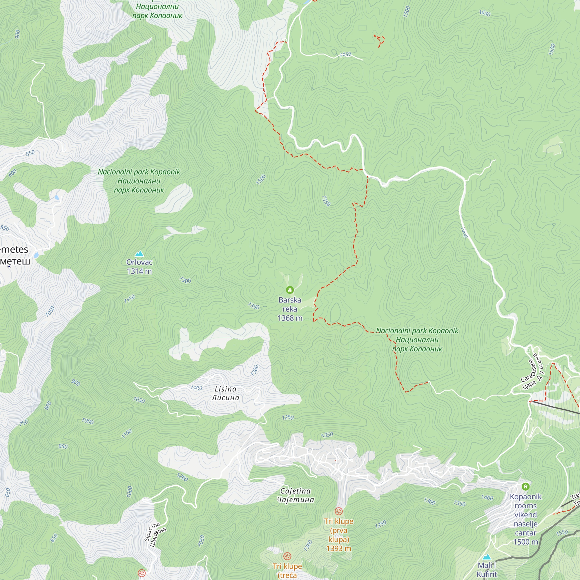 Barska reka map