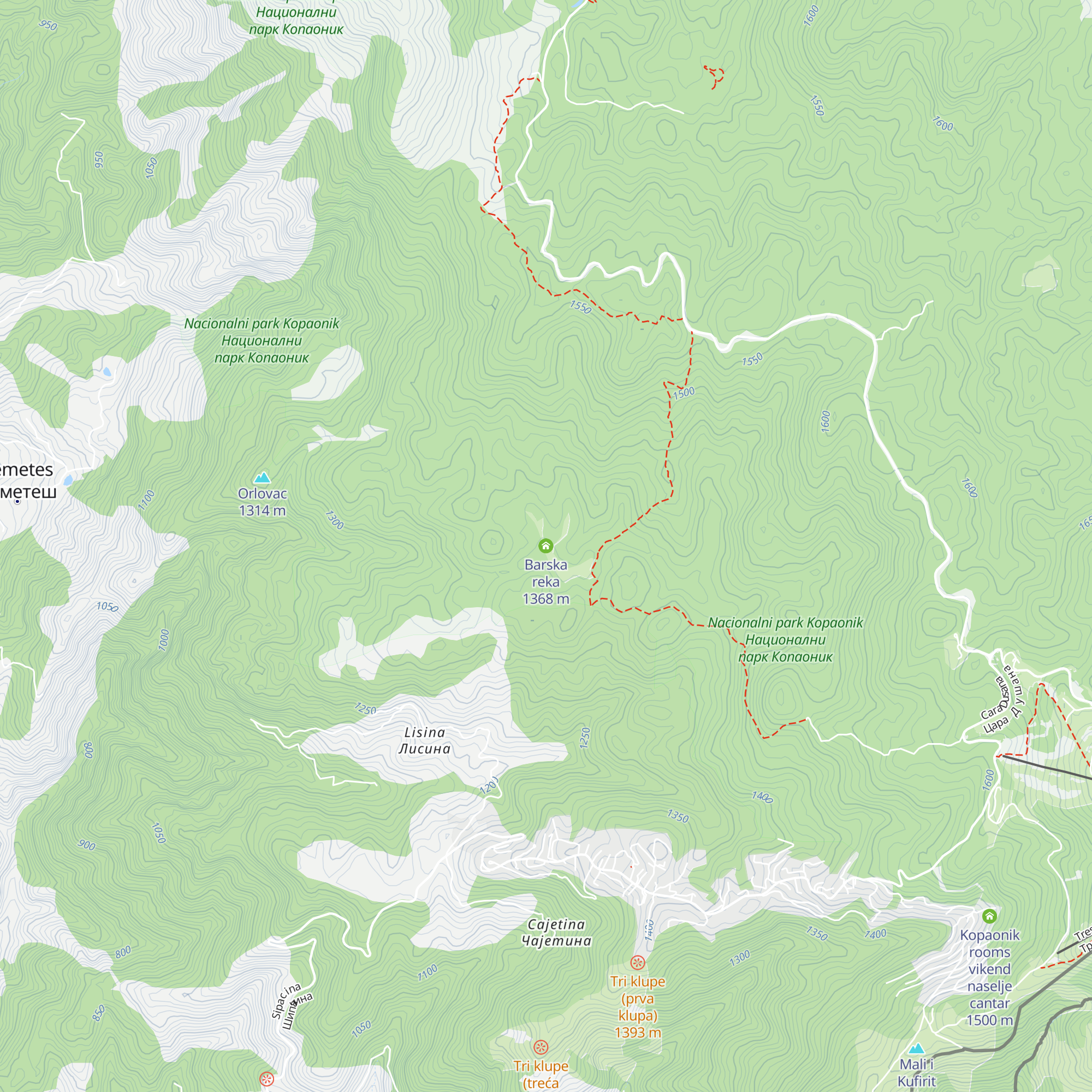 Barska reka map
