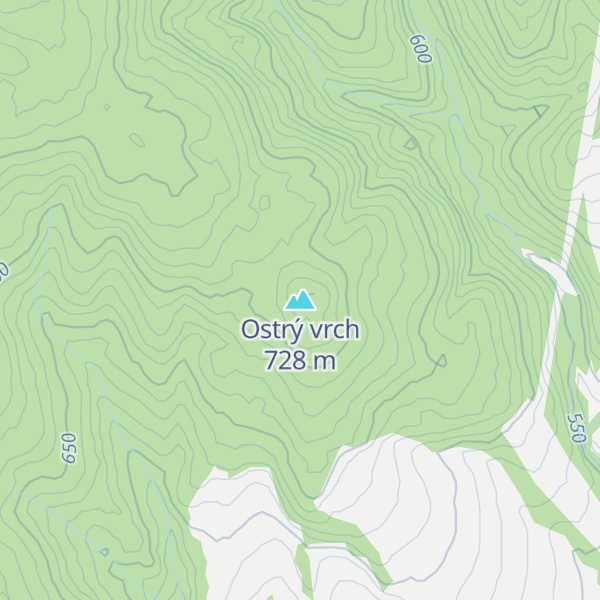 Map of Ostrý vrch