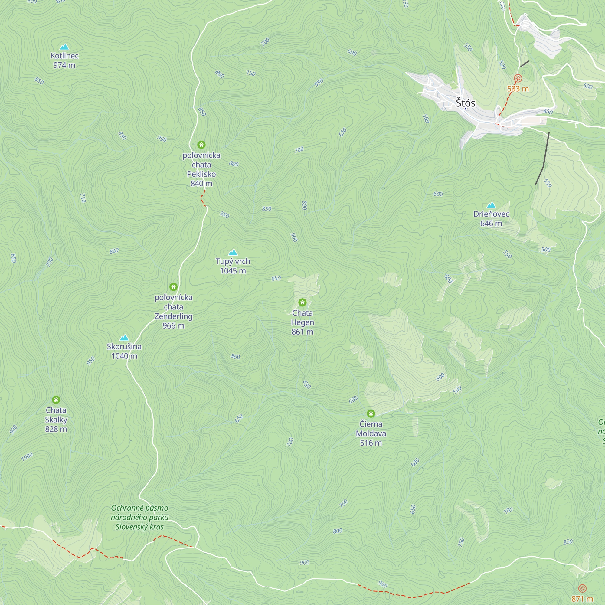 Chata Hegen map