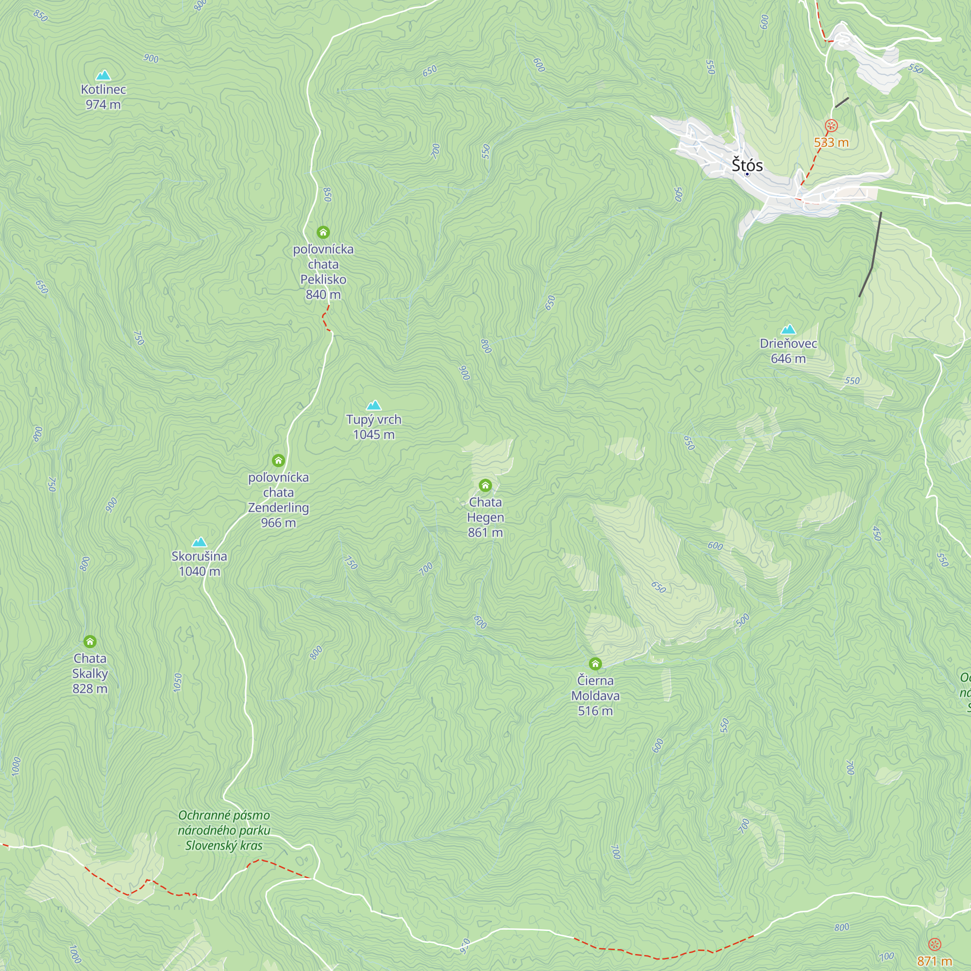 Chata Hegen map