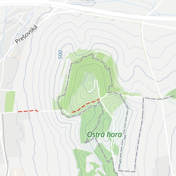 Map of Spišský hradný vrch