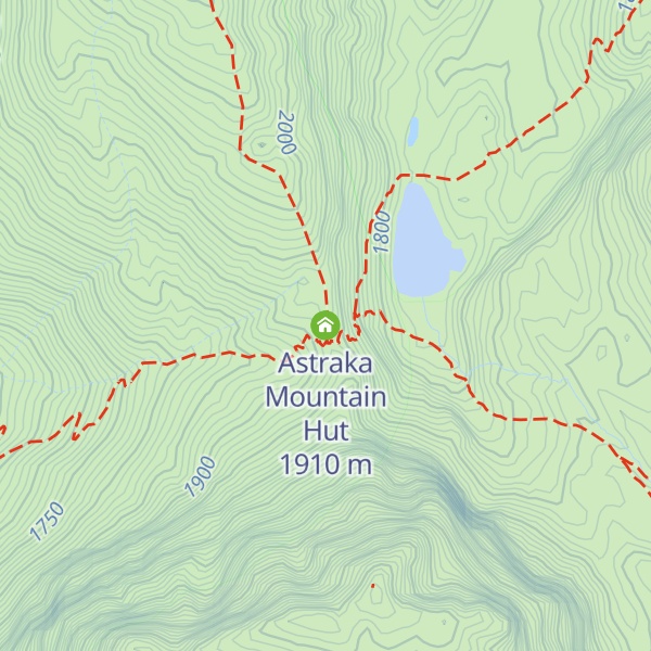 Map of Astraka Mountain Hut