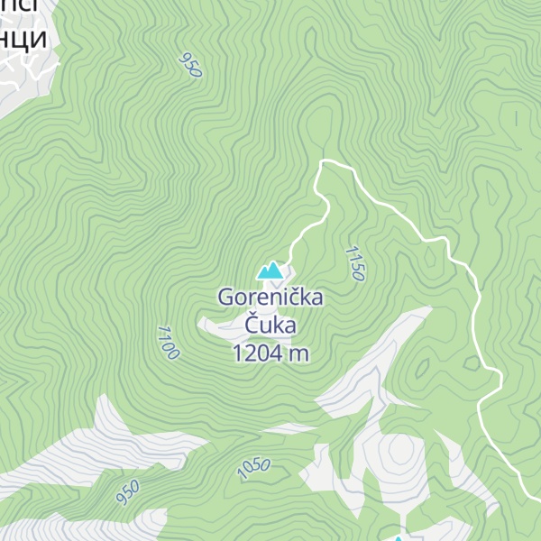 Map of Gorenička Čuka