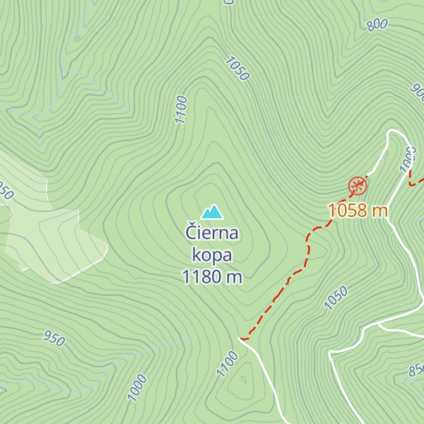 Map of Čierna kopa