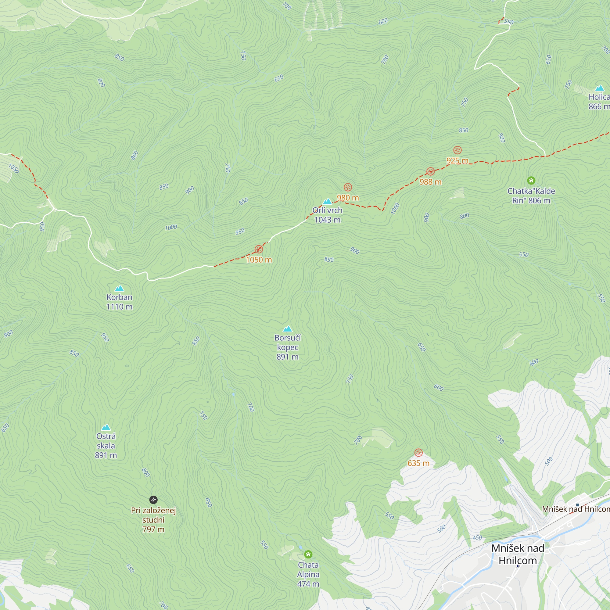 PZ Mníšek nad Hnilcom map