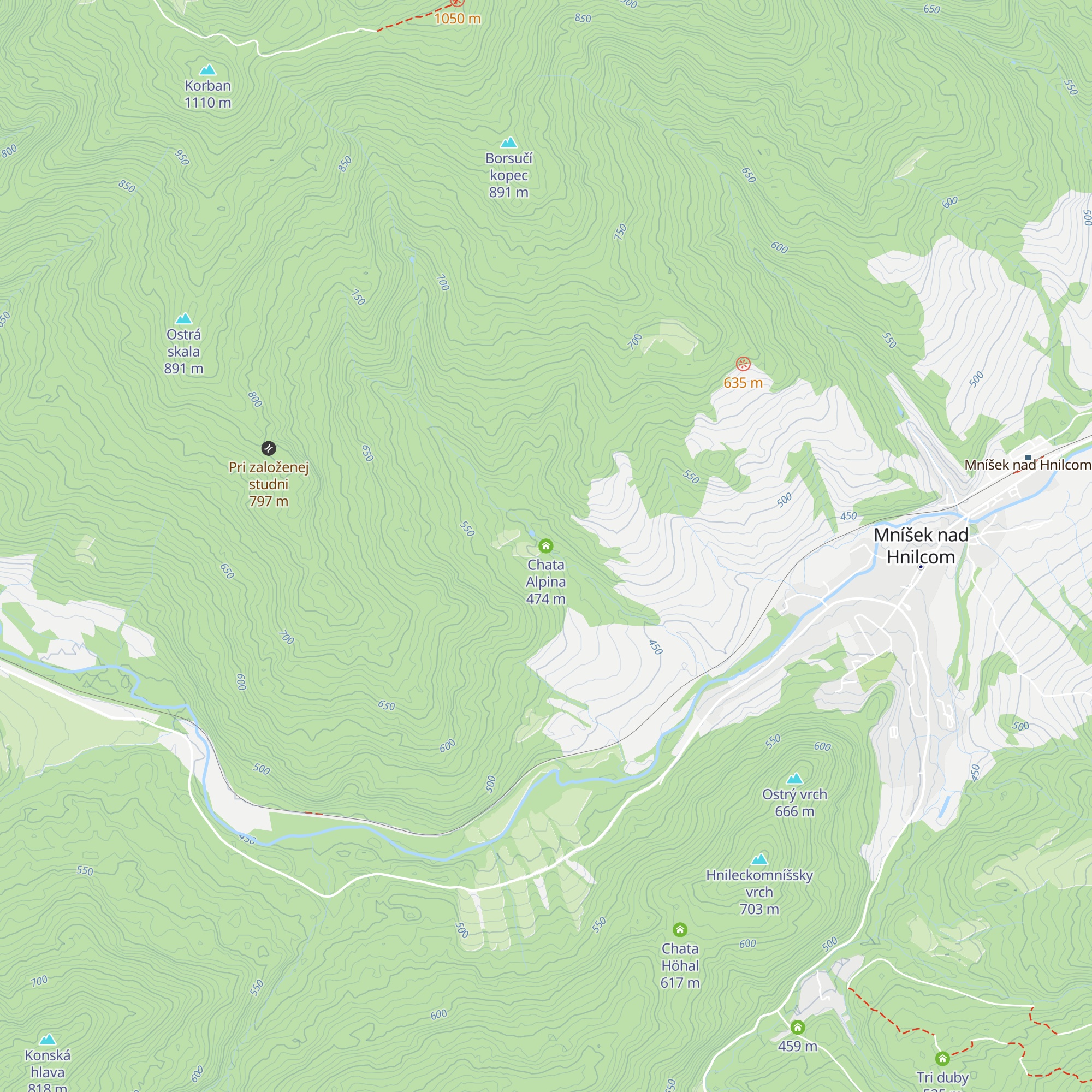 Chata Alpina map