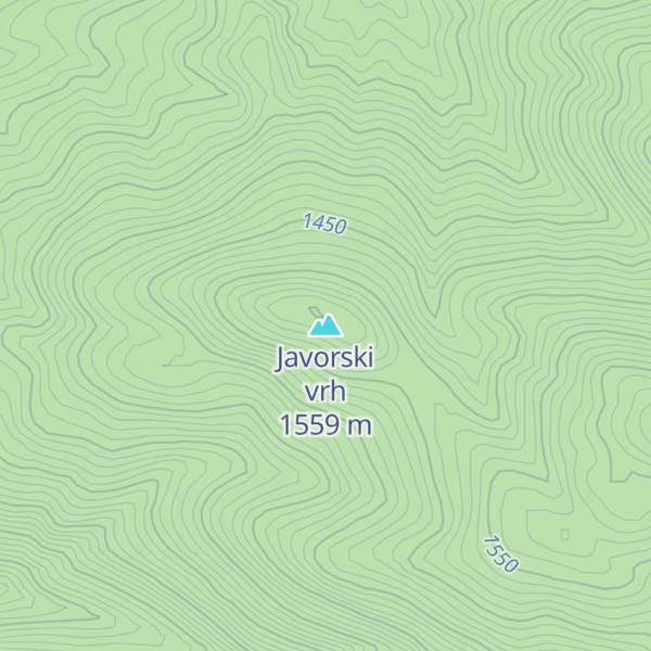 Map of Javorski vrh