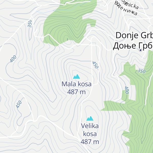 Map of Mala kosa