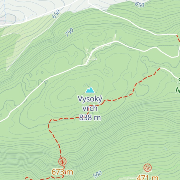 Map of Vysoký vrch