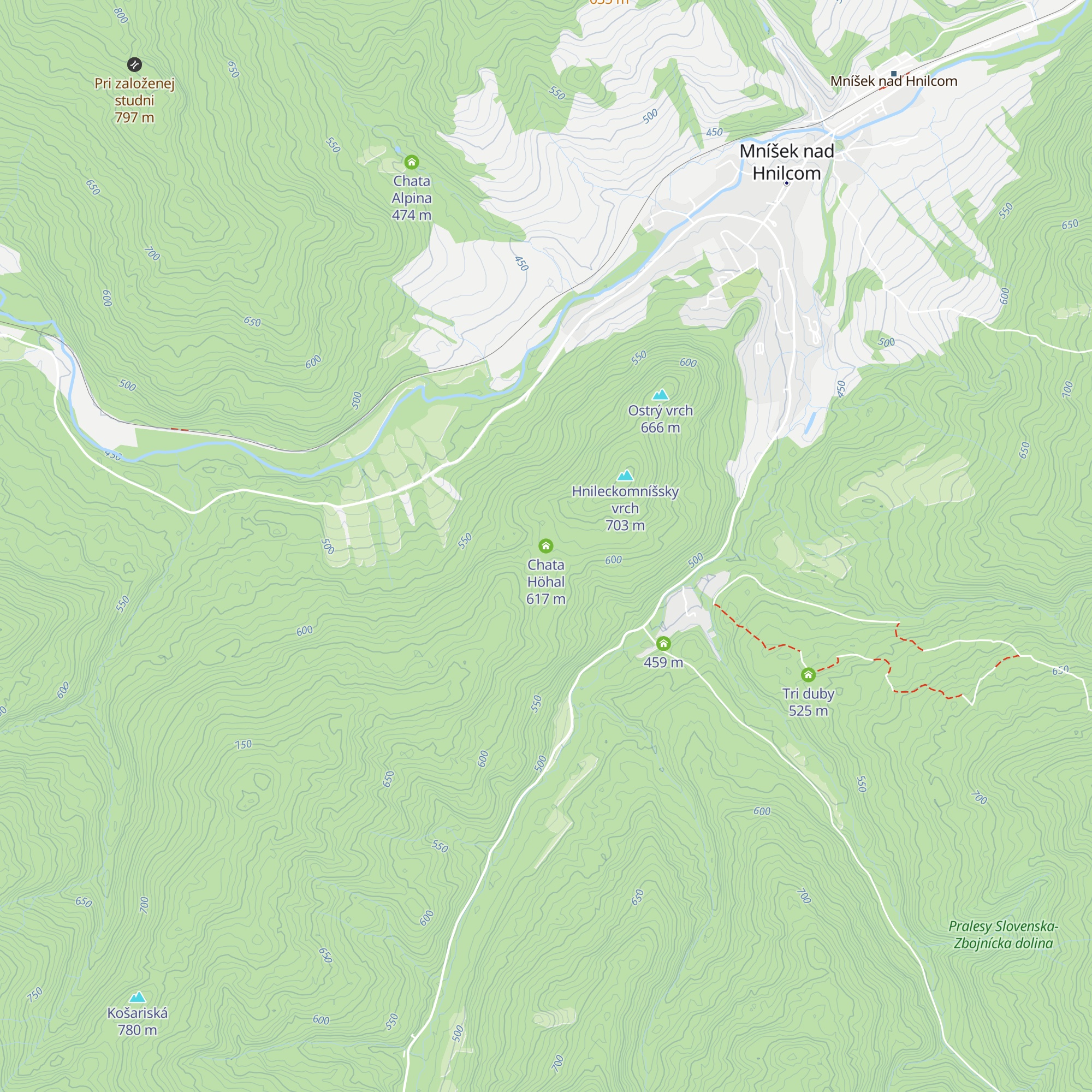 Chata Höhal map