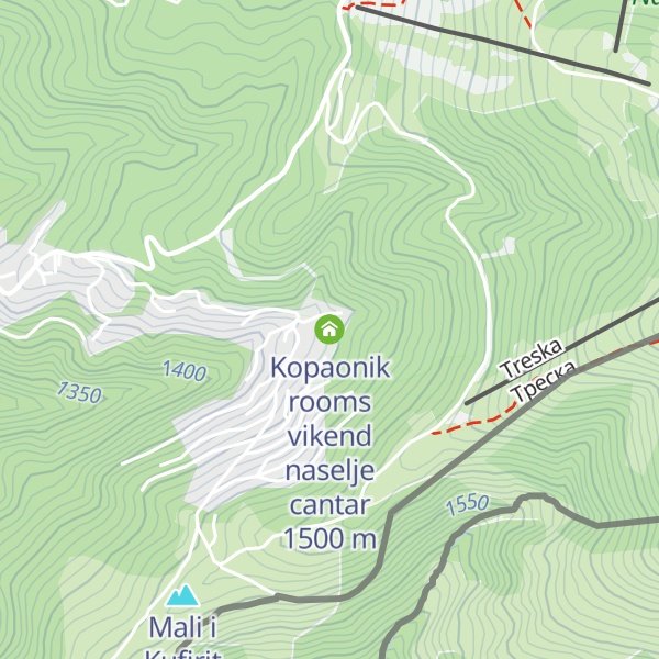 Map of Kopaonik rooms vikend naselje cantar