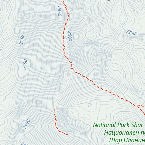 Map of Titov Vrv