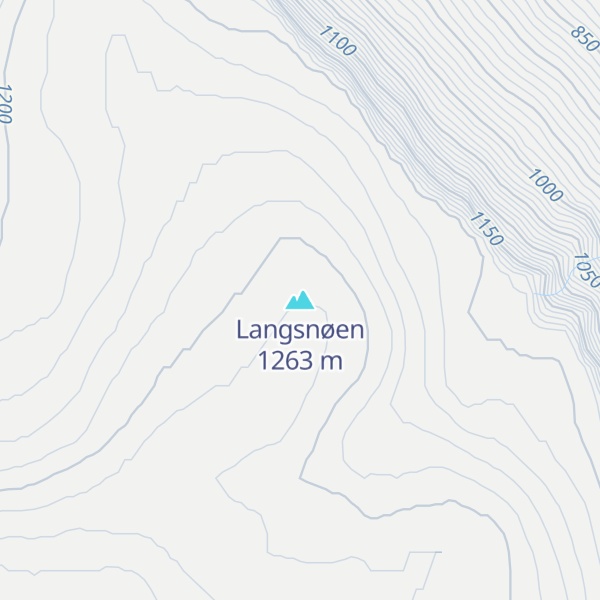 Map of Langsnøen