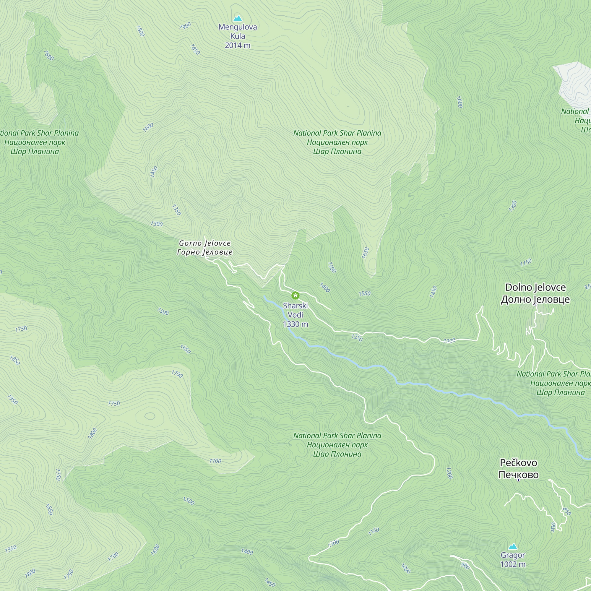 Sharski Vodi map