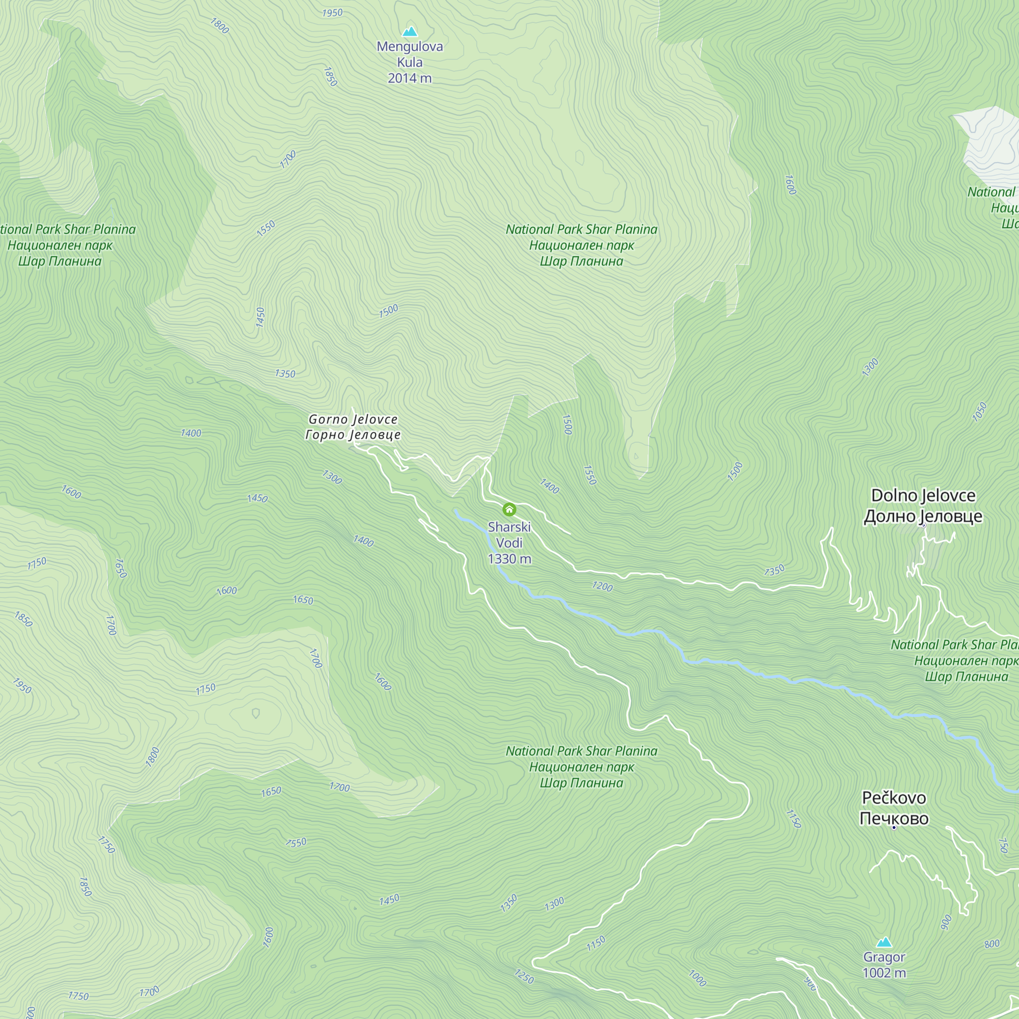 Sharski Vodi map
