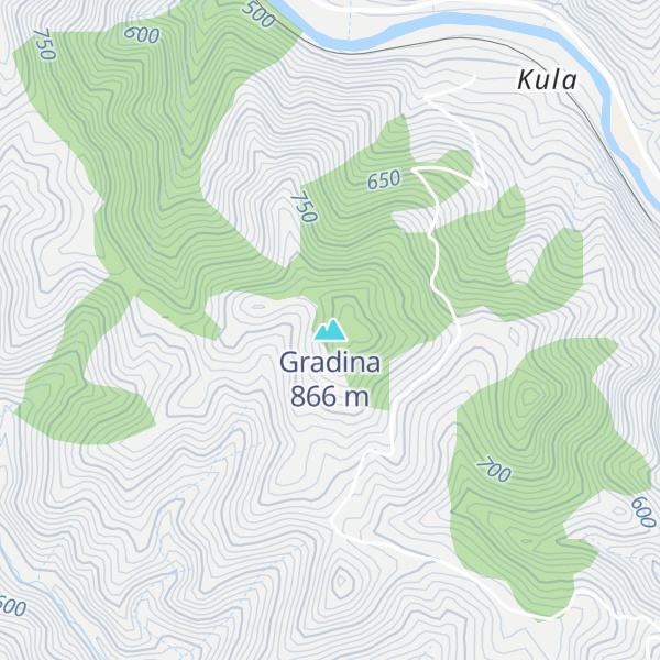 Map of Gradina