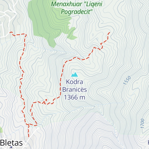 Map of Kodra Branicës