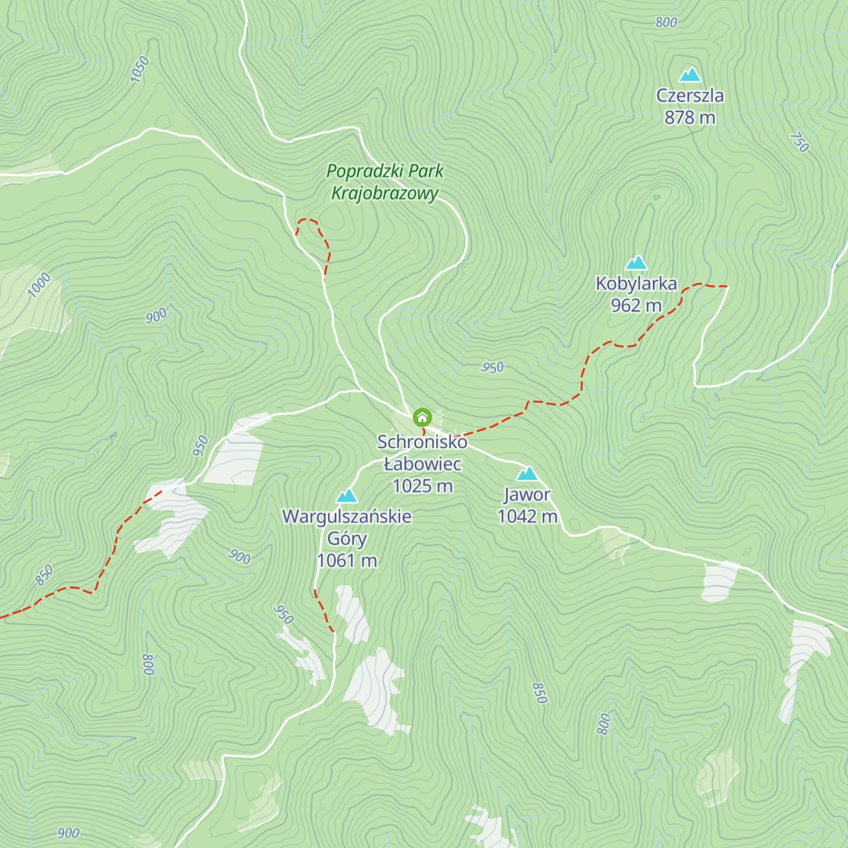 Schronisko PTTK na Hali Łabowskiej map